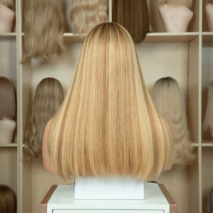 Proveedor de cabello humano europeo de color <span class=keywords><strong>Momo</strong></span>, pelucas judías, banda superior de encaje personalizada, pelucas kosher judías de otoño para mujeres blancas - Product Image 3