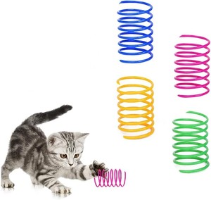 ของเล่นสุดสร้างสรรค์สำหรับแมว,ของเล่นแมวสปริงสีสันสดใสทนทานของเล่นแมวแบบโต้ตอบเพื่อฆ่าเวลาและรักษาความพอดี - Product Image 1