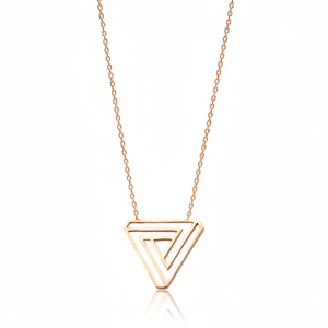 Moderno Origami triángulo diseño elegante encanto colgante turco hecho a mano 925 joyería de plata esterlina - Product Image 2