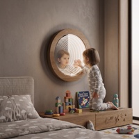 Panneau mural LED à effet miroir infini pour salle sensorielle de maternelle, équipement de jeu lumineux pour garderie et école Montessori
