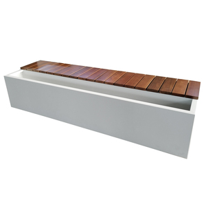 Tùy Chỉnh Ngoài Trời Gỗ Băng Ghế Mạ Kẽm Kim Loại Vườn Đường Phố Băng Ghế Dự Bị Trồng Hộp Cho Công Viên Mall Đường Phố Trung Tâm Thương Mại Đồ Nội Thất Chỗ Ngồi Ghế - Product Image 1