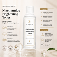 Lotion Essence Éclaircissante et Anti-Taches à la Nicotinamide, Tonique Visage Hydratant, Illuminateur et Réducteur de Taches