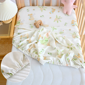 Draps <span class=keywords><strong>de</strong></span> lit pour bébé en <span class=keywords><strong>coton</strong></span> et bambou tissé moderne, doux, écologiques, à motifs marins et à pois, pour toutes les saisons, tailles standard et pour tout-petits - Product Image 4