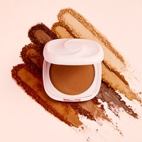 Échantillon Gratuit Poudre Compacte Matifiante Personnalisée Sous Marque Privée, Poudre de Maquillage Imperméable à Couvrance Totale pour Fixer le Maquillage du Visage