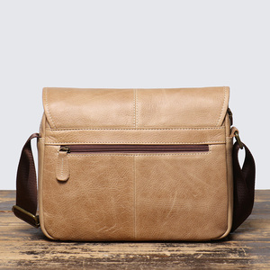Custom Factory Wholesale Mens Genuine Leather Large Capacity Shoulder <b>Bag</b> Top Grain Cowhide Crossbody <b>Pack</b> - Product Image 2