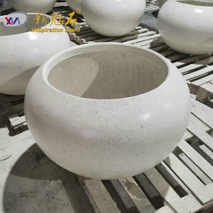 Nuevos Materiales de Construcción de Piedra, Macetas Redondas de Hormigón GRC Personalizables para Proyectos Municipales - Product Image 4