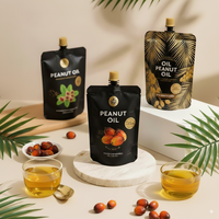 Pochettes à bec verseur personnalisées imprimées en héliogravure, biodégradables, réutilisables, anti-fuite, pour huile de tournesol et de palme, 100ml, 200ml, 500ml, pour aliments