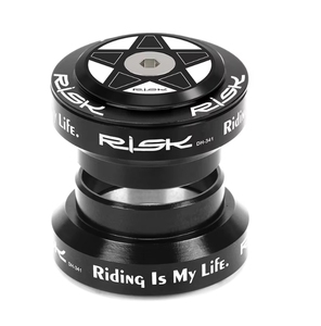 Rischio DH-341 34mm tubo dritto cuscinetti in lega nera parti <span class=keywords><strong>di</strong></span> biciclette cuffie per bici da strada per Fixie e cambio fisso 106g - Product Image 1
