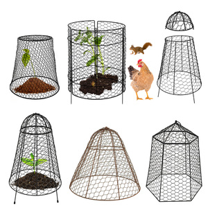 Cloches de jardin rustiques en fil métallique, anti-écureuil, en grillage pour poulets, pour protéger les plantes contre les animaux, couverture métallique, cage de protection - Product Image 2