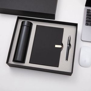 Sets de Regalo Corporativos al por Mayor: Cuaderno de Cuero Personalizable de Lujo A5 con Botella, Termo y Bolígrafo en Caja de Regalo - Product Image 2