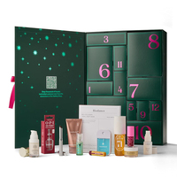 Calendrier de l'Avent de Luxe 12 Jours pour la Beauté, Boîte Rigide Personnalisée en Carton Gaufré, Emballage Écologique pour Compte à Rebours de Noël