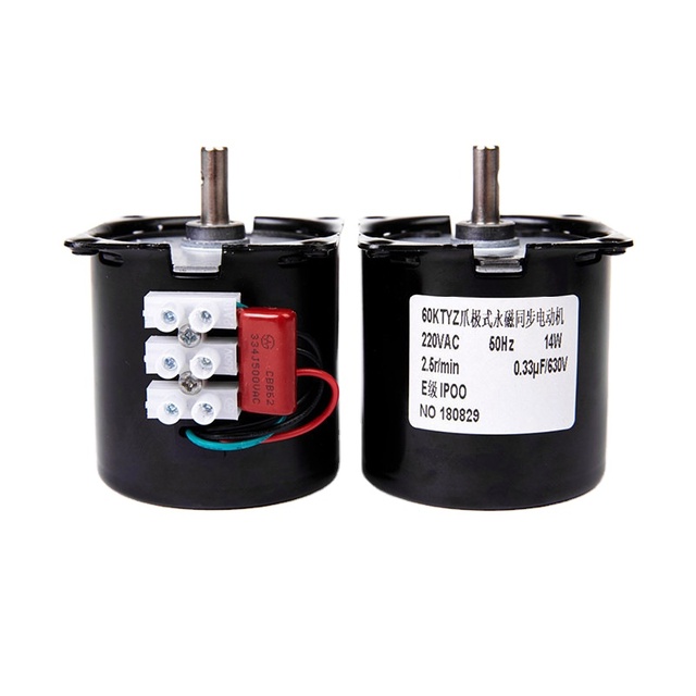 60KTYZ permanent magnet synchronous motor 2.5rpm ~ 110rpm /14W/220V Low speed miniature/reduction motor