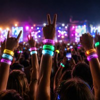 Pulseras LED Luminosas al por Mayor, Brazaletes Brillantes para Conciertos, Fiestas, Festivales, Carreras Nocturnas, Eventos, Regalos