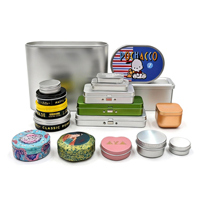 Lata de Aluminio Reciclable Personalizada, <span class=keywords><strong>Caja</strong></span> Metálica de Hojalata, Envase Cosmético Vacío al por Mayor para Cera para el Cabello y Crema de Manos - Product Image 1