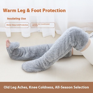 Warm <strong>Old</strong> Knees Pads for Elderly Long Tube Knee Joint Cold-Proof Socks Thickened Air-Conditioned Room Sleeping Foot Guards <strong>Leg</strong> - Product Image 2