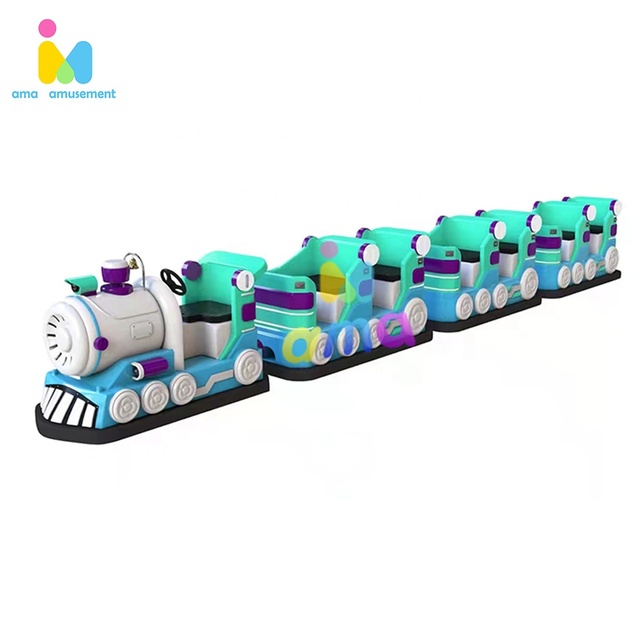 AMA Wholesale Cheap Price Tourist Road Shopping Mall Train Kids and Adult Rides Trackless Train Electric Riding for Sale