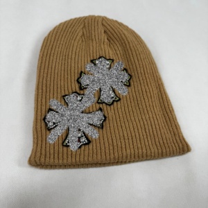 Bonnet en tricot de luxe fait main avec strass pour <span class=keywords><strong>femme</strong></span> – Chaud, tendance et stylé pour l'hiver - Product Image 5
