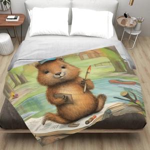 Image personnalisée 280 GSM Couverture de jet de flanelle confortable en polaire de conception tissée moderne super douce pour une utilisation décorative chaude - Product Image 3