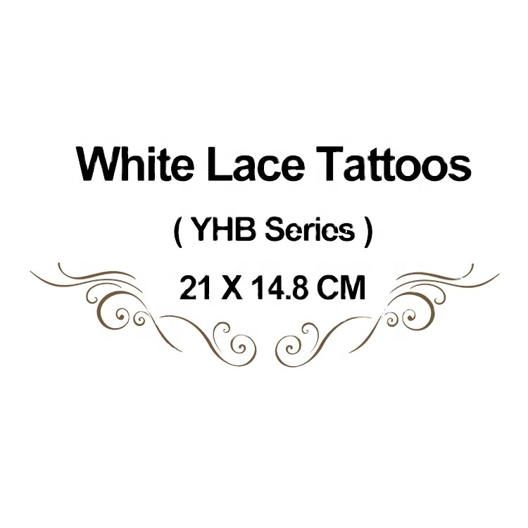 Высококачественная Реалистичная белая кружевная водопереводная Временная тату-наклейка