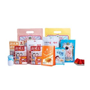 Sachet alimentaire en plastique à fond plat avec logo personnalisé pour fruits secs biologiques, pochette refermable à fermeture éclair avec impression, emballage de qualité alimentaire - Product Image 6