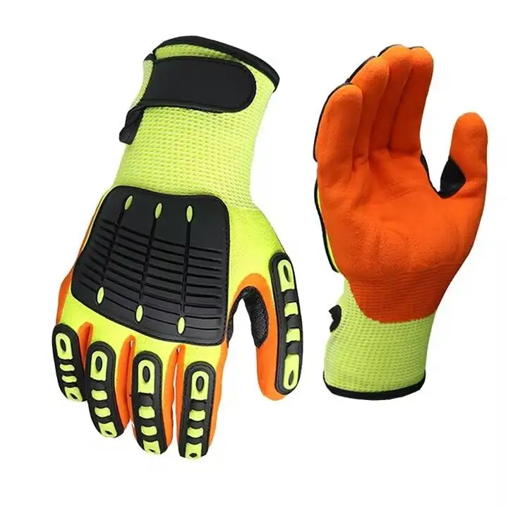 CE Approval Customized Mining impact gloves oilfield working Anti cut Hard Knuckle protection Kong Impact Gloves