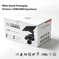 Caméra de sécurité extérieure solaire PTZ 4G SIM OEM ODM 16MP CMOS 6 moteurs Vision nocturne couleur IP65 H.265 360° Cloud 1 an