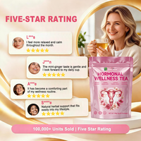 Thé pour le bien-être hormonal des femmes, plantes naturelles, rose, framboise, sachets de thé en pyramide, éclat radieux