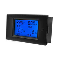PZEM-021 AC Fase Tunggal Digital LCD Ammeter Voltmeter 80-260V 20A 4IN1 Meteran Energi Listrik