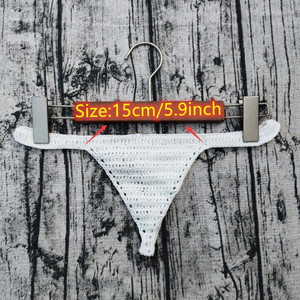 Sous-vêtements string sexy en crochet fait main pour femmes européennes et américaines, en acrylique solide antibactérien, style bohème, pour la baignade au <span class=keywords><strong>soleil</strong></span> - Product Image 6