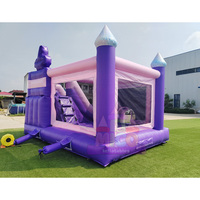 Château gonflable avec toboggan de style Kpop certifié MICO CE EN14960 pour enfants, idéal pour les jeux en intérieur et en extérieur, les fêtes et les événements, à partir de 3 ans