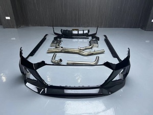 Tốt Nhất Bán Khô Carbon M Phong Cách Cơ Thể Kit Phía Trước Bumper Phía Sau Khuếch Tán Ống Xả Bên Váy Cho <span class=keywords><strong>Audi</strong></span> Rs6 - Product Image 6