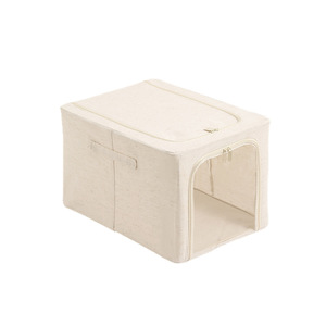 Tianshan Cotton And <b>Linen</b> <b>Storage</b> <b>Box</b> Rectangle 47x35x30cm Dustproof Moisture Proof Wardrobe Organizer For Home Use - Product Image 3