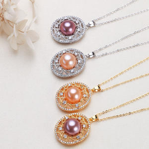 Collar con Colgante de Perla Edison Chapado en Oro y Cobre al por Mayor, Joyería para Transmisión en Vivo - Product Image 2