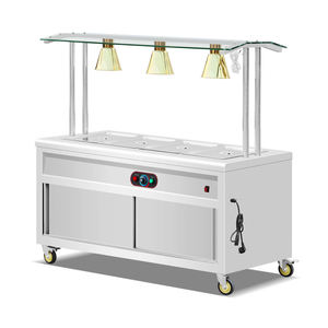 COSBAO Baño María Eléctrico Inteligente de Acero Inoxidable con 4 Contenedores y Gabinete, para Cocina Comercial, de Uso Profesional - Product Image 4