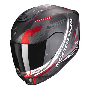 Casco Integrale Scorpion Exo-391 Nero Rosso Bianco XL in Policarbonato per Moto - Product Image 1