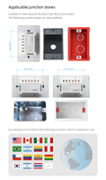 Interrupteur intelligent 30A pour chaudière/climatisation Tuya WiFi avec neutre, norme américaine, produits pour maison connectée avec interrupteur en verre trempé