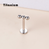 GZN G23 Perhiasan Tindik Badan, Perhiasan Tindik Tindik Bibir Berulir Internal, Perhiasan Barbel Tulang Rawan F136 Titanium Mode Punk