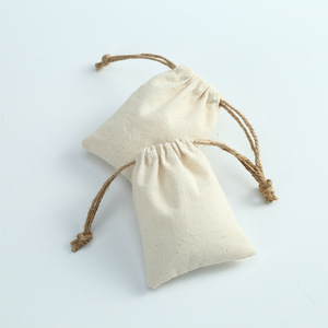 Drawstring Jewelry Bags Off White Cotton Linen Fabric 8x10cm 15x20cm Rectangular Storage Pouches For <b>Rings</b> And Accessories - Product Image 3
