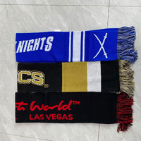 2026 Individuell Gestalteter Doppelseitiger Gestrickter Spandex-Jacquard-Schal mit Teamlogo für Sport, Fußball-Fans, Vereins-Slogans und Events