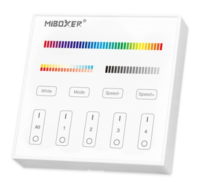 Miboxer 2,4 GHz 4-Zone 9 Dynamic Mode Panel Remote (RGB + CCT)-B4 Touch Dimmer Panel Controller - Product Image 3
