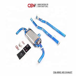 CGW高性能钛排气消声器带阀门和锻造碳纤维尖端用于奔驰梅赛德斯CLA35 - Product Image 2