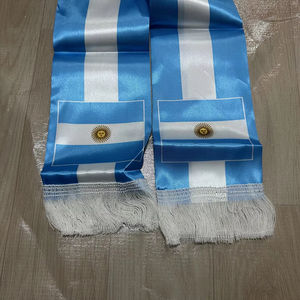 Écharpe d'Argentine 14x135cm, imprimée recto-verso, drapeau argentin, écharpe en satin, adaptée à la Coupe du Monde de football 2026, événement sportif - Product Image 3