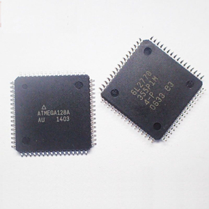 QFP64 4.5V ~ 5.5V ATMEGA128-16AU 8x10bit A/D 128KB ROM 4Kb 16MHz ไมโครคอนโทรลเลอร์ชิปควบคุมหน่วยความจำแฟลช - Product Image 1