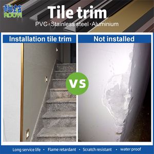 Nhà máy tùy chỉnh 6063/6463 nhôm ngói cạnh <span class=keywords><strong>TRIM</strong></span> kim loại bên ngoài góc nhôm gạch <span class=keywords><strong>TRIM</strong></span> - Product Image 4