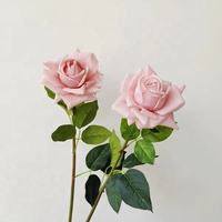Roses artificielles YM en gros, blanches, roses, rouges, effet toucher réel, pour décoration maison et mariage, grandes fleurs artificielles de haute qualité, roses bleues