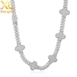 Wholesale 18mm Cuban Link <b>Chain</b> Men Ice Necklace and Bracelet for Man - Product Image 2