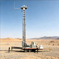 Tour de télécommunication mobile sur remorque, personnalisée, galvanisée, avec mât d'antenne télescopique de 15M 20M, pour signalisation en situation d'urgence, incendie forestier et catastrophe