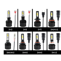2 ampoules LED S2 H4, phare LED H1 H7 H8 H11 HB3 HB4 60W, lumières LED 4 couleurs, lampe automobile, phare LED pour voiture, 12V 24V