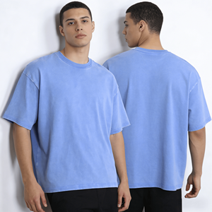 T-shirt Homme Personnalisé Vintage Délavé à l'Acide, 100% Coton, Grammage Lourd 280g, Coupe Ample Hip-Hop, Écologique et Respirant, Vente en Gros OEM - Product Image 1