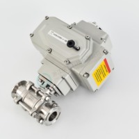 HAOYE Vanne à boisseau sphérique électrique Q981F-16P en acier inoxydable 304 à raccord rapide à ouverture rapide Réglage du type de commutateur OEM